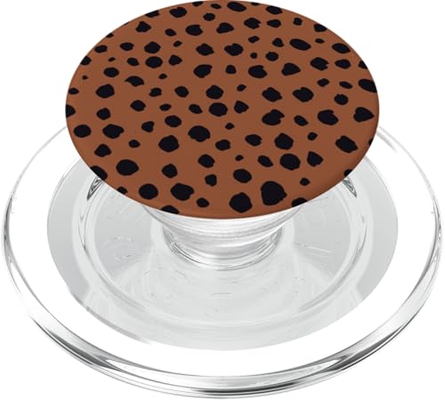 Braunes und schwarzes Dalmatiner-Druck, adrett, mädchenhaft, gepunktet, Y2K PopSockets PopGrip für MagSafe von Preppy & Pretty Chic Girl