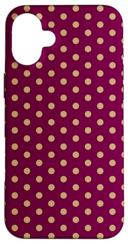 Burgunderrot Beige Polka Dot Vintage Boho Aesthetic Girly Preppy Hülle für iPhone 16 Plus Burgunderrot Beige Polka Dot Vintage Boho Aesthetic Girly Preppy Hülle für iPhone 16 Plus von Preppy & Pretty Chic Girl