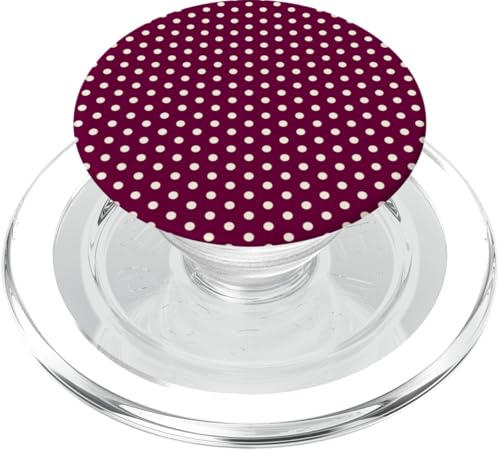 Burgunderrot weiß gepunktet Vintage Boho Ästhetisch Girly Preppy PopSockets PopGrip für MagSafe Burgunderrot weiß gepunktet Vintage Boho Ästhetisch Girly Preppy PopSockets PopGrip für MagSafe von Preppy & Pretty Chic Girl