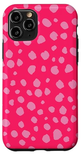 Dalmatiner Print Preppy Girly Hot Pink Polka Dot Y2K Cute Hülle für iPhone 11 Pro von Preppy & Pretty Chic Girl