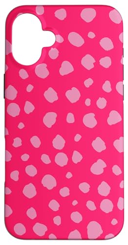 Dalmatiner Print Preppy Girly Hot Pink Polka Dot Y2K Cute Hülle für iPhone 16 Plus von Preppy & Pretty Chic Girl
