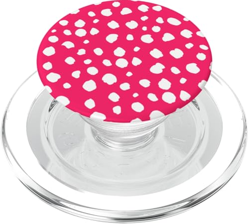 Dalmatiner Print Preppy Girly Hot Pink White Polka Dot Y2K PopSockets PopGrip für MagSafe von Preppy & Pretty Chic Girl