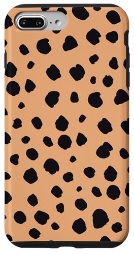 Dalmatiner Print Preppy Girly Tan and Blak Polka Dot Y2K Hülle für iPhone 7 Plus/8 Plus von Preppy & Pretty Chic Girl
