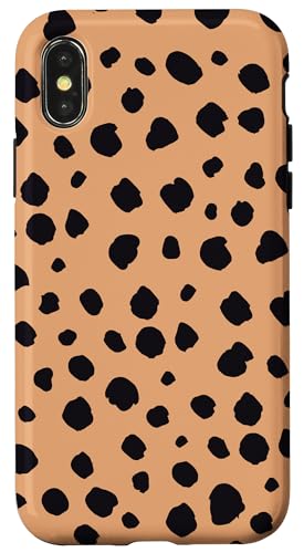 Dalmatiner Print Preppy Girly Tan and Blak Polka Dot Y2K Hülle für iPhone X/XS Dalmatiner Print Preppy Girly Tan and Blak Polka Dot Y2K Hülle für iPhone X/XS von Preppy & Pretty Chic Girl