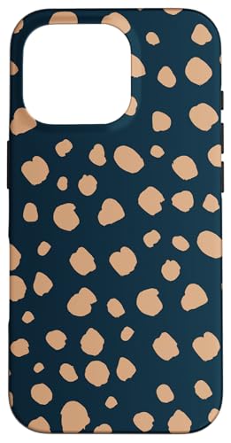 Dunkelblau hellbraun Dalmatiner Print adrett Girly Polka Dot Y2K Hülle für iPhone 16 Pro Dunkelblau hellbraun Dalmatiner Print adrett Girly Polka Dot Y2K Hülle für iPhone 16 Pro von Preppy & Pretty Chic Girl