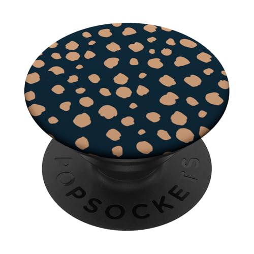 Dunkelblau hellbraun Dalmatiner Print adrett Girly Polka Dot Y2K PopSockets Klebender PopGrip Dunkelblau hellbraun Dalmatiner Print adrett Girly Polka Dot Y2K PopSockets Klebender PopGrip von Preppy & Pretty Chic Girl