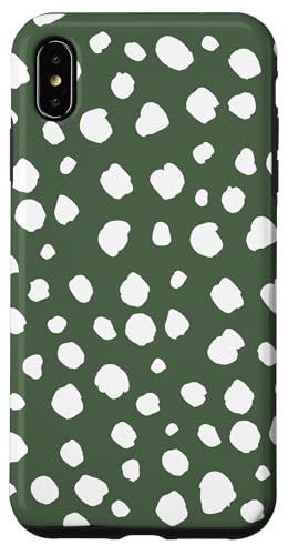Dunkelgrün-weißer Dalmatiner-Druck, adrett, mädchenhaft, gepunktet, Y2K Hülle für iPhone XS Max Dunkelgrün-weißer Dalmatiner-Druck, adrett, mädchenhaft, gepunktet, Y2K Hülle für iPhone XS Max von Preppy & Pretty Chic Girl