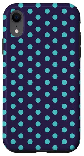 Dunkelviolett Türkis Polka Dot Boho Vintage Aesthetic Girly Hülle für iPhone XR Dunkelviolett Türkis Polka Dot Boho Vintage Aesthetic Girly Hülle für iPhone XR von Preppy & Pretty Chic Girl