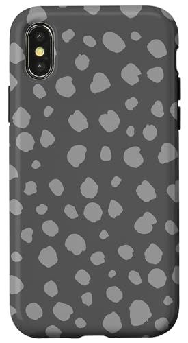 Grauer Dalmatiner-Druck, adrett, mädchenhaft, gepunktet, Y2K, ästhetisch Hülle für iPhone X/XS Grauer Dalmatiner-Druck, adrett, mädchenhaft, gepunktet, Y2K, ästhetisch Hülle für iPhone X/XS von Preppy & Pretty Chic Girl