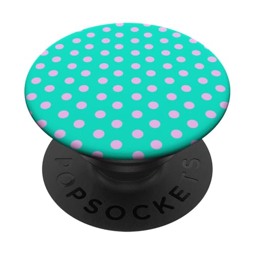 Grüne und rosa große Tupfen Vintage Boho ästhetische Mädchen PopSockets Klebender PopGrip Grüne und rosa große Tupfen Vintage Boho ästhetische Mädchen PopSockets Klebender PopGrip von Preppy & Pretty Chic Girl