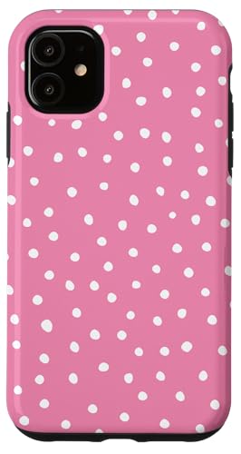 Hellrosa / Weiß Dalmatiner-Print adrett Girly Polka Dot Y2K Hülle für iPhone 11 von Preppy & Pretty Chic Girl