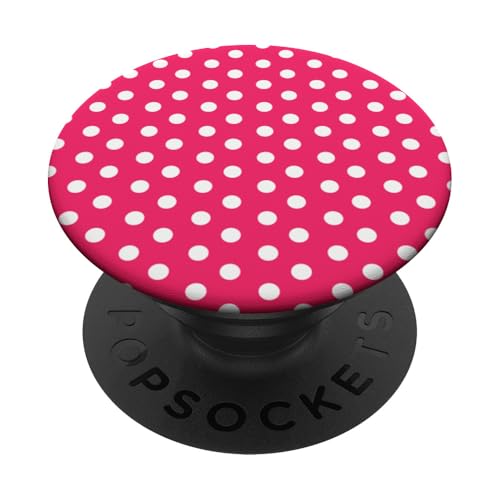 Hot Pink Weiß Polka Dot Vintage Boho Ästhetisch Niedlich Mädchen PopSockets Klebender PopGrip Hot Pink Weiß Polka Dot Vintage Boho Ästhetisch Niedlich Mädchen PopSockets Klebender PopGrip von Preppy & Pretty Chic Girl