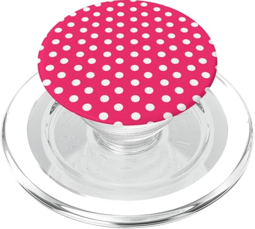 Hot Pink Weiß Polka Dot Vintage Boho Ästhetisch Niedlich Mädchen PopSockets PopGrip für MagSafe Hot Pink Weiß Polka Dot Vintage Boho Ästhetisch Niedlich Mädchen PopSockets PopGrip für MagSafe von Preppy & Pretty Chic Girl