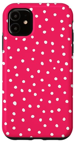 Hot Pink White Dalmatiner Print adrett Girly Aesthetic Y2K Hülle für iPhone 11 von Preppy & Pretty Chic Girl