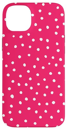 Hot Pink White Dalmatiner Print adrett Girly Aesthetic Y2K Hülle für iPhone 14 Plus von Preppy & Pretty Chic Girl