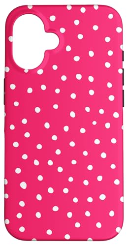 Hot Pink White Dalmatiner Print adrett Girly Aesthetic Y2K Hülle für iPhone 16 von Preppy & Pretty Chic Girl