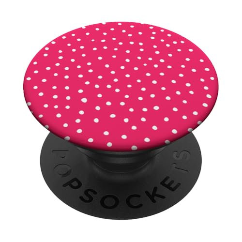 Hot Pink White Dalmatiner Print adrett Girly Aesthetic Y2K PopSockets Klebender PopGrip von Preppy & Pretty Chic Girl