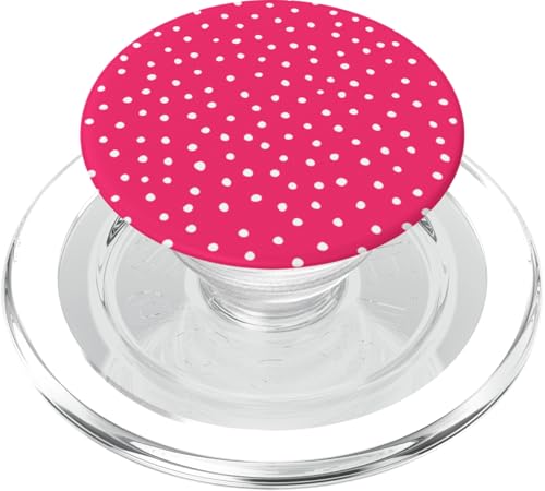 Hot Pink White Dalmatiner Print adrett Girly Aesthetic Y2K PopSockets PopGrip für MagSafe von Preppy & Pretty Chic Girl