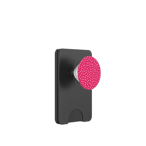 Hot Pink White Dalmatiner Print adrett Girly Aesthetic Y2K PopSockets PopWallet für MagSafe von Preppy & Pretty Chic Girl