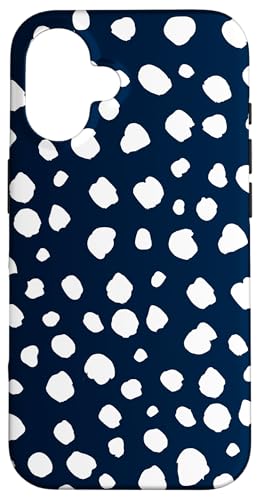 Marineblau / Weiß Dalmatiner Print Preppy Girly Polka Dot Y2K Hülle für iPhone 16 Marineblau / Weiß Dalmatiner Print Preppy Girly Polka Dot Y2K Hülle für iPhone 16 von Preppy & Pretty Chic Girl