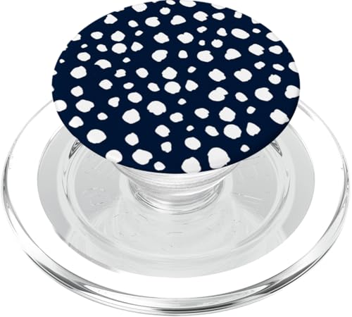 Marineblau / Weiß Dalmatiner Print Preppy Girly Polka Dot Y2K PopSockets PopGrip für MagSafe Marineblau / Weiß Dalmatiner Print Preppy Girly Polka Dot Y2K PopSockets PopGrip für MagSafe von Preppy & Pretty Chic Girl