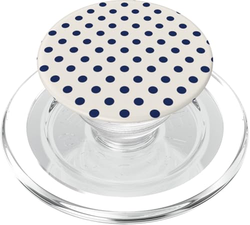 Marineblau-weiße Punkte, Vintage, Boho, ästhetisch, niedliches Mädchen PopSockets PopGrip für MagSafe Marineblau-weiße Punkte, Vintage, Boho, ästhetisch, niedliches Mädchen PopSockets PopGrip für MagSafe von Preppy & Pretty Chic Girl