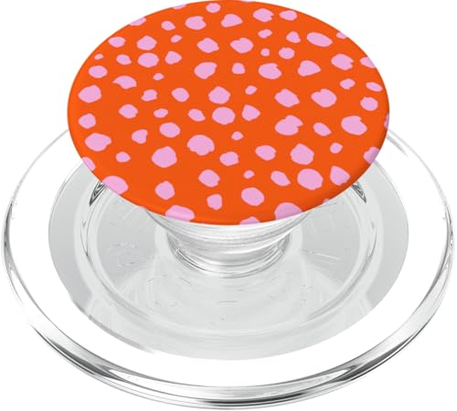 Orange und Rosa Dalmatiner Print Preppy Girly Polka Dot Y2K PopSockets PopGrip für MagSafe Orange und Rosa Dalmatiner Print Preppy Girly Polka Dot Y2K PopSockets PopGrip für MagSafe von Preppy & Pretty Chic Girl
