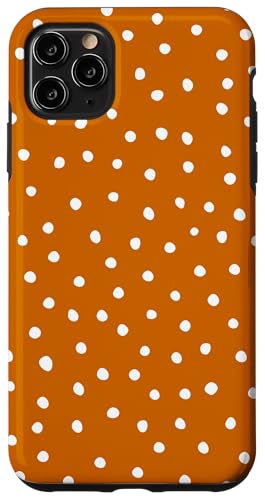 Orange und Weiß Dalmatiner Print adrett Girly Aesthetic Y2K Hülle für iPhone 11 Pro Max von Preppy & Pretty Chic Girl