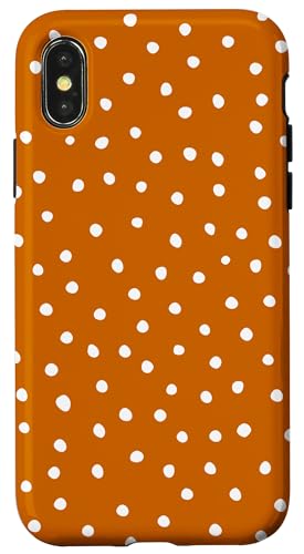Orange und Weiß Dalmatiner Print adrett Girly Aesthetic Y2K Hülle für iPhone X/XS von Preppy & Pretty Chic Girl