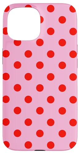 Rosa und Rot gepunktet, Vintage, Boho, ästhetisch, Mädchen, adrett Hülle für iPhone 15 Rosa und Rot gepunktet, Vintage, Boho, ästhetisch, Mädchen, adrett Hülle für iPhone 15 von Preppy & Pretty Chic Girl