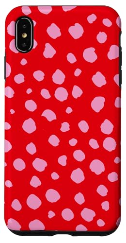 Rot und Rosa Dalmatiner Print adrett Girly Polka Dot Y2K Hülle für iPhone XS Max von Preppy & Pretty Chic Girl