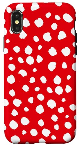 Rot und Weiß Dalmatiner Print Preppy Girly Polka Dot Y2K Hülle für iPhone X/XS Rot und Weiß Dalmatiner Print Preppy Girly Polka Dot Y2K Hülle für iPhone X/XS von Preppy & Pretty Chic Girl