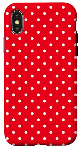 Rot und Weiß Winzige Polka Dot Vintage Boho Ästhetische Mädchen Hülle für iPhone X/XS Rot und Weiß Winzige Polka Dot Vintage Boho Ästhetische Mädchen Hülle für iPhone X/XS von Preppy & Pretty Chic Girl
