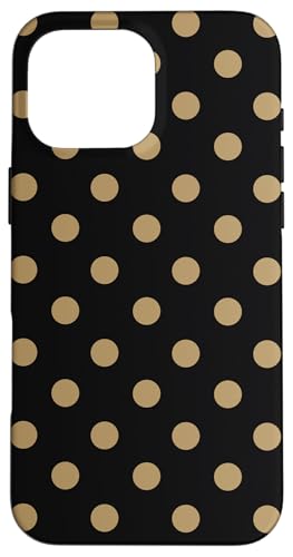 Schwarz und Hellbraun Big Polka Dot Vintage Boho Aesthetic Preppy Hülle für iPhone 16 Pro Max Schwarz und Hellbraun Big Polka Dot Vintage Boho Aesthetic Preppy Hülle für iPhone 16 Pro Max von Preppy & Pretty Chic Girl