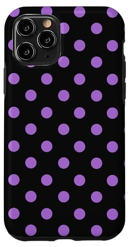 Schwarz und Lila Big Polka Dot Vintage Boho Aesthetic Girly Hülle für iPhone 11 Pro Schwarz und Lila Big Polka Dot Vintage Boho Aesthetic Girly Hülle für iPhone 11 Pro von Preppy & Pretty Chic Girl