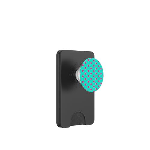 Türkis Hot Pink Big Polka Dot Vintage Boho Ästhetik PopSockets PopWallet für MagSafe Türkis Hot Pink Big Polka Dot Vintage Boho Ästhetik PopSockets PopWallet für MagSafe von Preppy & Pretty Chic Girl