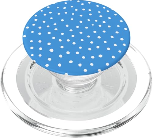 Y2K Dalmatiner-Druck, adrett, gepunktet, Blau und Weiß PopSockets PopGrip für MagSafe von Preppy & Pretty Chic Girl