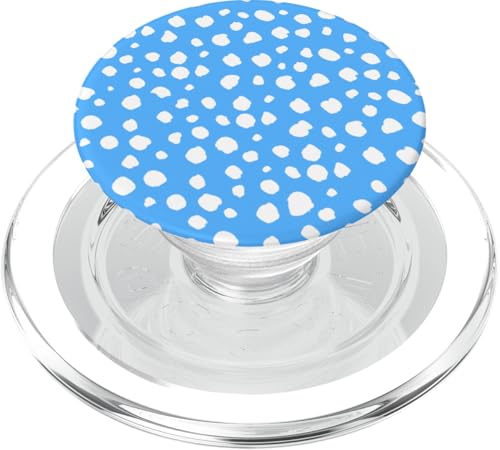 Y2K Dalmatiner-Druck, adrett, gepunktet, Blau und Weiß PopSockets PopGrip für MagSafe von Preppy & Pretty Chic Girl