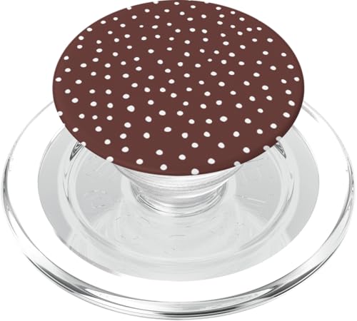 Y2K Dalmatiner-Druck, gepunktet, Braun und Weiß PopSockets PopGrip für MagSafe von Preppy & Pretty Chic Girl