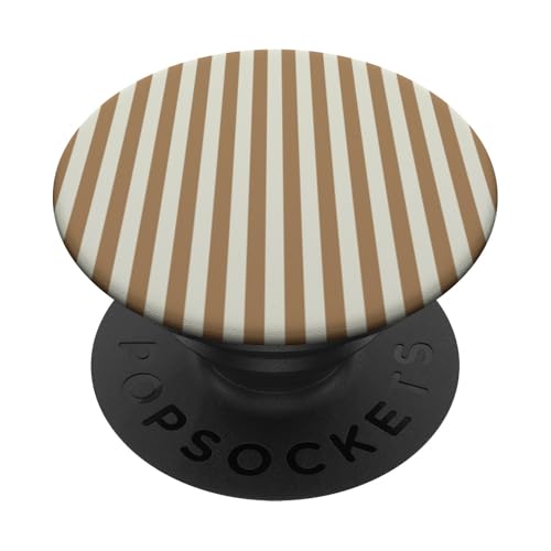 Beige Hellbraun gestreift Mädchen vertikale Linien adrette Streifen niedlich PopSockets Klebender PopGrip Beige Hellbraun gestreift Mädchen vertikale Linien adrette Streifen niedlich PopSockets Klebender PopGrip von Preppy & Pretty Pinstripes