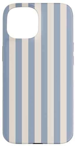 Blau Beige gestreift Mädchen vertikale Linien adrette Streifen niedlich Hülle für iPhone 15 Blau Beige gestreift Mädchen vertikale Linien adrette Streifen niedlich Hülle für iPhone 15 von Preppy & Pretty Pinstripes