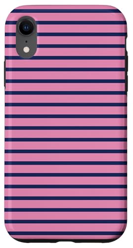 Blau Marineblau Weiß Gestreift Girly Stripes Geometrische dünne Linien Hülle für iPhone XR Blau Marineblau Weiß Gestreift Girly Stripes Geometrische dünne Linien Hülle für iPhone XR von Preppy & Pretty Pinstripes
