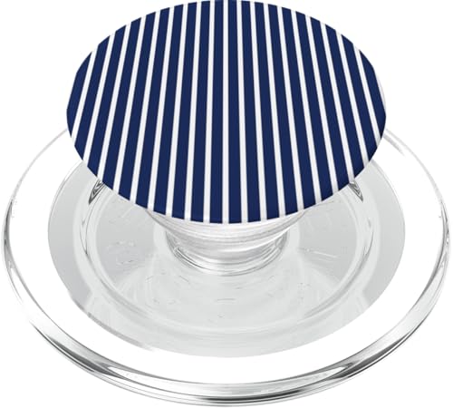 Blau Marineblau Weiß Gestreift Girly Stripes Geometrische dünne Linien PopSockets PopGrip für MagSafe Blau Marineblau Weiß Gestreift Girly Stripes Geometrische dünne Linien PopSockets PopGrip für MagSafe von Preppy & Pretty Pinstripes