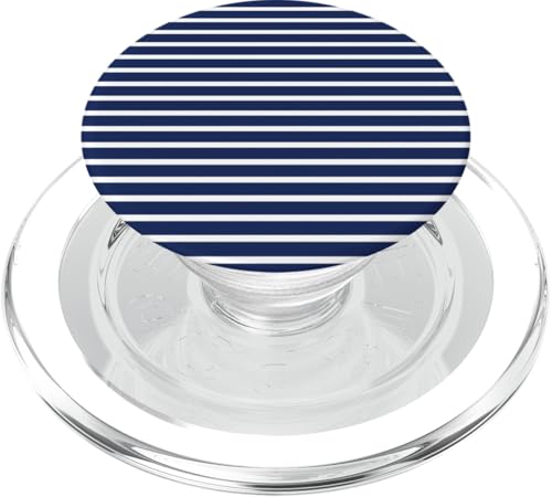 Blau Marineblau gestreift mädchenhafte Streifen geometrische dünne Linien adrett PopSockets PopGrip für MagSafe Blau Marineblau gestreift mädchenhafte Streifen geometrische dünne Linien adrett PopSockets PopGrip für MagSafe von Preppy & Pretty Pinstripes