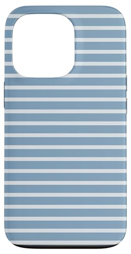 Blau gestreifte mädchenhafte Streifen geometrische dünne Linien Nadelstreifen Hülle für iPhone 13 Pro von Preppy & Pretty Pinstripes