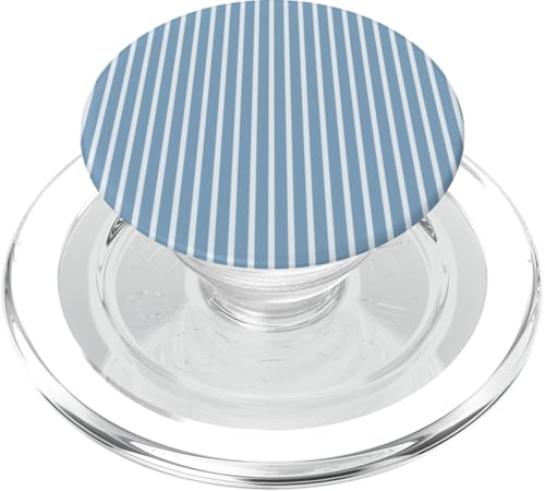Blau gestreifte mädchenhafte Streifen geometrische dünne Linien Nadelstreifen PopSockets PopGrip für MagSafe Blau gestreifte mädchenhafte Streifen geometrische dünne Linien Nadelstreifen PopSockets PopGrip für MagSafe von Preppy & Pretty Pinstripes