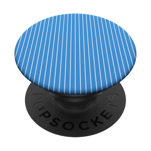 Blau-weiß gestreifte mädchenhafte Streifen geometrische dünne Linien adrett PopSockets Klebender PopGrip Blau-weiß gestreifte mädchenhafte Streifen geometrische dünne Linien adrett PopSockets Klebender PopGrip von Preppy & Pretty Pinstripes