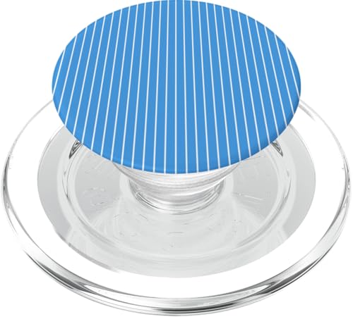 Blau-weiß gestreifte mädchenhafte Streifen geometrische dünne Linien adrett PopSockets PopGrip für MagSafe Blau-weiß gestreifte mädchenhafte Streifen geometrische dünne Linien adrett PopSockets PopGrip für MagSafe von Preppy & Pretty Pinstripes