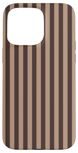 Braun gestreifte vertikale Linien adrette hellbraune Streifen niedlich Hülle für iPhone 15 Pro Max Braun gestreifte vertikale Linien adrette hellbraune Streifen niedlich Hülle für iPhone 15 Pro Max von Preppy & Pretty Pinstripes