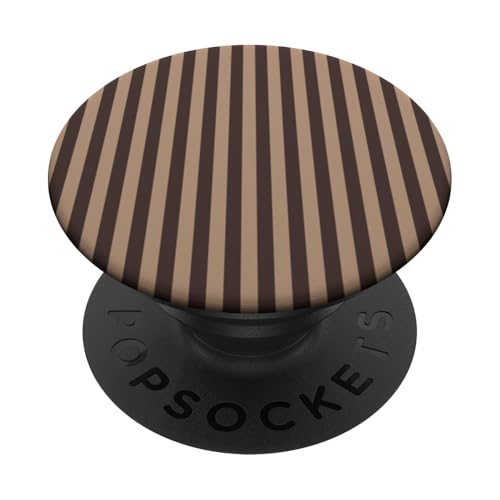 Braun gestreifte vertikale Linien adrette hellbraune Streifen niedlich PopSockets Klebender PopGrip Braun gestreifte vertikale Linien adrette hellbraune Streifen niedlich PopSockets Klebender PopGrip von Preppy & Pretty Pinstripes